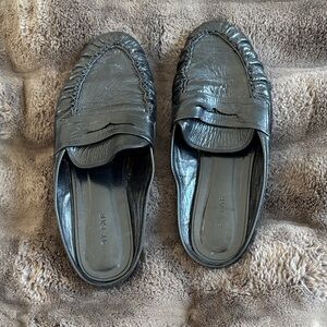BY FAR Black Leather Women's Loafers